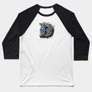 Letter D design graffity style Baseball T-Shirt